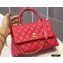 Chanel Coco Handle Small Flap Bag Red with Lizard Top Handle A92990 Original Quality 7147