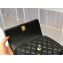 Chanel Coco Handle Small Flap Bag Black/Burgundy with Lizard Top Handle A92990 Original Quality 7147