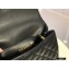 Chanel Coco Handle Small Flap Bag Black/Burgundy with Lizard Top Handle A92990 Original Quality 7147