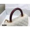 Chanel Coco Handle Small Flap Bag White/Burgundy with Lizard Top Handle A92990 Top Quality 7147