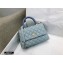 Chanel Coco Handle Small Flap Bag Gray with Lizard Top Handle A92990 Top Quality 7147