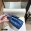 Chanel Coco Handle Small Flap Bag Pearl Blue with Lizard Top Handle A92990 Top Quality 7147