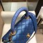 Chanel Coco Handle Small Flap Bag Pearl Blue with Lizard Top Handle A92990 Top Quality 7147