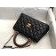 Chanel Coco Handle Small Flap Bag Black/Burgundy with Lizard Top Handle A92990 Top Quality 7147