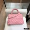 Chanel Coco Handle Small Flap Bag Pink with Top Handle A92990 Top Quality 7147