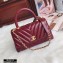 Chanel Waxy Calfskin Coco Handle Chevron Small Flap Bag Date Red with Top Handle A92990 7147