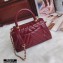 Chanel Waxy Calfskin Coco Handle Chevron Small Flap Bag Date Red with Top Handle A92990 7147