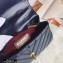 Chanel Waxy Calfskin Coco Handle Chevron Small Flap Bag Navy Blue with Top Handle A92990 7147