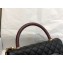 Chanel Coco Handle Medium Flap Bag Black/Burgundy with Lizard Top Handle A92991 Top Quality 7148