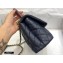 Chanel Coco Handle Small Flap Bag Navy Blue/Burgundy with Lizard Top Handle A92990 Top Quality 7147