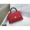 Chanel Coco Handle Small Flap Bag Red/Burgundy with Lizard Top Handle A92990 Top Quality 7147