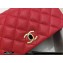 Chanel Coco Handle Small Flap Bag Red/Burgundy with Lizard Top Handle A92990 Top Quality 7147