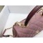 Chanel Coco Handle Small Flap Bag Dusty Pink/Burgundy with Lizard Top Handle A92990 Top Quality 7147