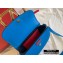 Valentino Supervee Calfskin Crossbody Large Bag Neon Blue/Gold 2020
