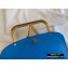Valentino Supervee Calfskin Crossbody Large Bag Neon Blue/Gold 2020