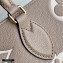Louis Vuitton Grained Leather OnTheGo MM Tote Bag M45494 Tourterelle Gray 2020