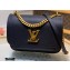 Louis Vuitton Grained Calf Leather Lockme Chain PM Bag M57073 Black 2020