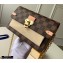 Louis Vuitton Damier Ebene Canvas Vavin Chain Wallet N60237 Creme