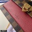 Louis Vuitton Damier Ebene Canvas Vavin Chain Wallet N60222 Bordeaux Red