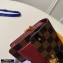 Louis Vuitton Damier Ebene Canvas Vavin Chain Wallet N60222 Bordeaux Red