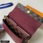 Louis Vuitton Damier Ebene Canvas Vavin Chain Wallet N60222 Bordeaux Red