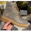 Jimmy Choo JC X TIMBERLAND/F Golden Mix Shimmer Suede Boots with Crystal Hotfix 2020