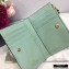 Valentino VSLING Calfskin Cardholder Light Green with Zipper 2020