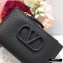 Valentino VSLING Calfskin Cardholder Black with Zipper 2020