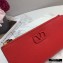 Valentino VSLING Calfskin Pouch Clutch Bag Red with Wristlet 2020