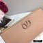Valentino VSLING Calfskin Pouch Clutch Bag Nude with Wristlet 2020