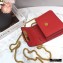 Valentino Compact VSLING Calfskin Wallet Red with Chain Strap 2020