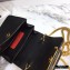 Valentino Compact VSLING Calfskin Wallet Black with Chain Strap 2020