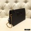 Valentino VSLING Grainy Calfskin Pouch Bag Black with Adjustable Strap 2020