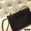 Valentino VSLING Grainy Calfskin Pouch Bag Black with Adjustable Strap 2020