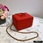 Valentino VSLING Calfskin Vanity Case Bag Red 2020
