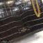 Valentino Large VSLING Shoulder Bag Croco Pattern Black 2020