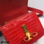 Valentino Large VSLING Shoulder Bag Croco Pattern Red 2020