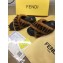 Fendi FF Motif Sheepskin Fur Slides Sandals with Crossed Strap 2020