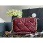 Chanel 19 Small Flap Bag AS1160 Shiny Crumpled Calfskin Burgundy 2020