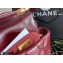 Chanel 19 Small Flap Bag AS1160 Shiny Crumpled Calfskin Burgundy 2020