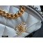 Chanel 19 Small Flap Bag AS1160 Leather Silver 2020