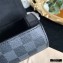 Louis Vuitton 3 Watch Case N41137 Damier Graphite Canvas