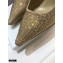 Dior Heel 6.5cm J'Adior All Over Rhinestone Slingback Pumps Gold 2020