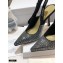 Dior Heel 9.5cm J'Adior All Over Rhinestone Slingback Pumps Black 2020