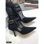Dior Heel 8cm Suede Calfskin Mesh Dior-I High Boots Black 2020