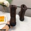 Louis Vuitton Shearling Ankle Boots Coffee 2020