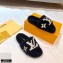 Louis Vuitton Shearling Flat Mules Black 2020