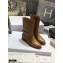 Dior Calfskin Empreinte Ankle Boots Brown 2020