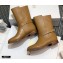 Dior Calfskin Empreinte Ankle Boots Brown 2020