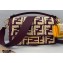 Fendi Raffia FF Medium Baguette Bag Burgundy 2020